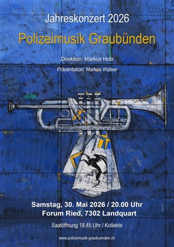 Flyer Jahreskonzert Polizeimusik Graubünden